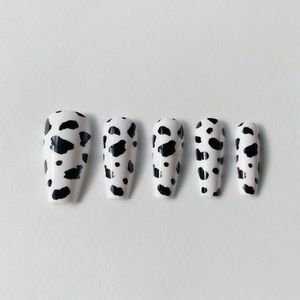 Cow Print Press On Nails